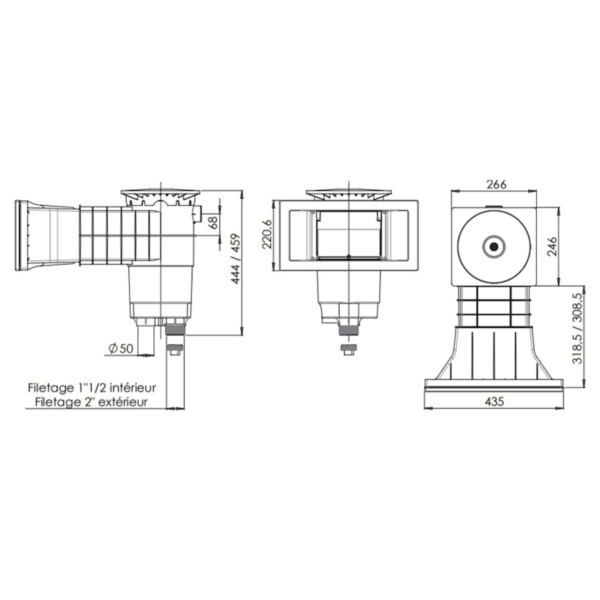 HRS05357 Weltico skimmer a400 grijs tekening