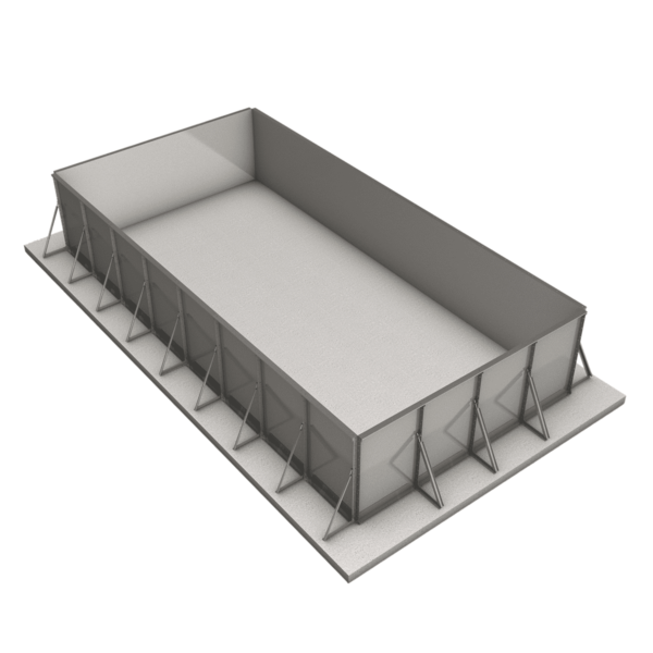 HRS22111 zwembad staal 10 x 5 x 1 50m inclusief hoektrap bank bodem